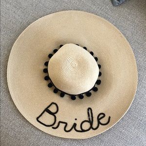 “Bride” Straw Floppy Hat
